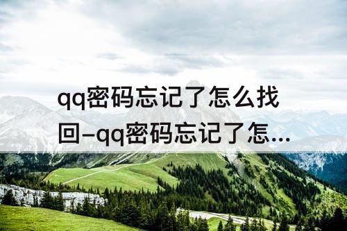 qq密码忘记了怎么找回-qq密码忘记了怎么找回手机号也换了手机版