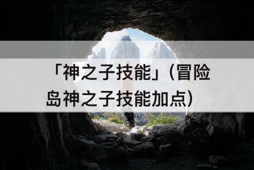 「神之子技能」(冒险岛神之子技能加点)