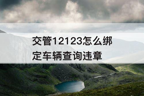 交管12123怎么绑定车辆查询违章