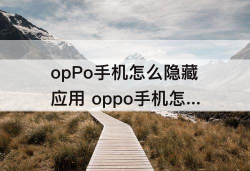 opPo手机怎么隐藏应用 oppo手机怎么隐藏应用图标
