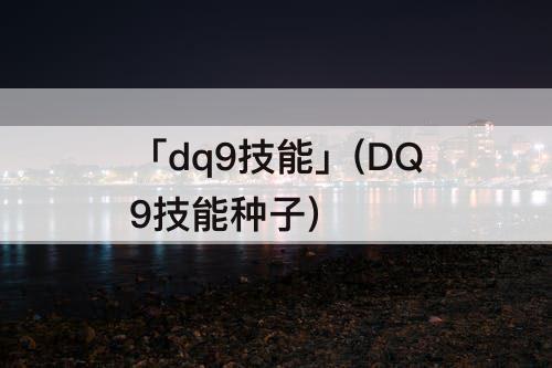 「dq9技能」(DQ9技能种子)