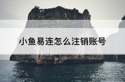 小鱼易连怎么注销账号
