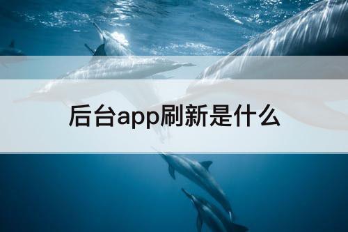 后台app刷新是什么