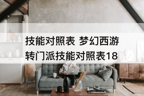 技能对照表 梦幻西游转门派技能对照表18