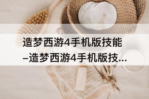 造梦西游4手机版技能-造梦西游4手机版技能方案是什么