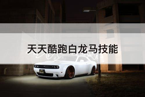 天天酷跑白龙马技能