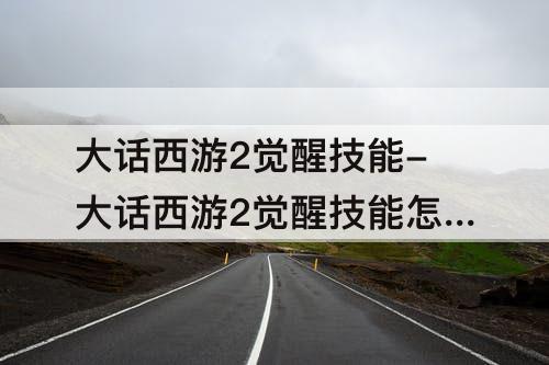 大话西游2觉醒技能-大话西游2觉醒技能怎么开