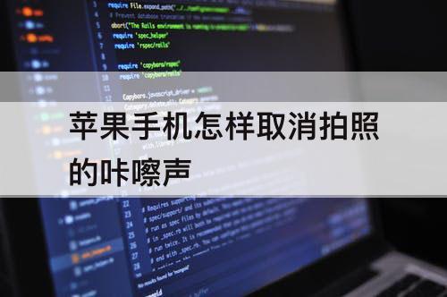 苹果手机怎样取消拍照的咔嚓声