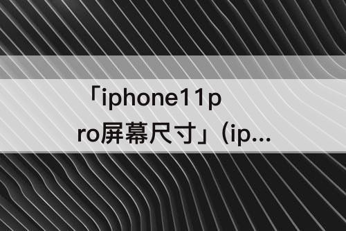 「iphone11pro屏幕尺寸」(iphone11pro屏幕尺寸max)