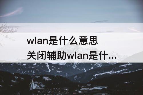 wlan是什么意思 关闭辅助wlan是什么意思啊
