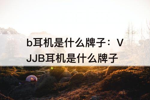 b耳机是什么牌子：VJJB耳机是什么牌子