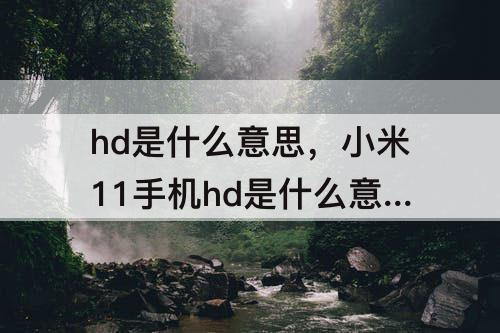 hd是什么意思，小米11手机hd是什么意思