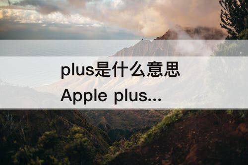plus是什么意思 Apple plus是什么意思