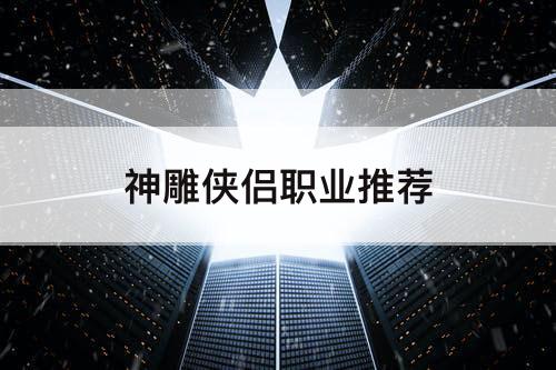 神雕侠侣职业推荐