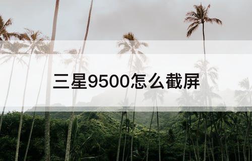 三星9500怎么截屏