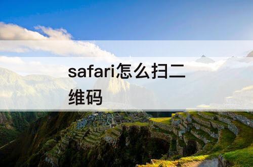 safari怎么扫二维码