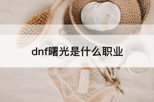 dnf曙光是什么职业