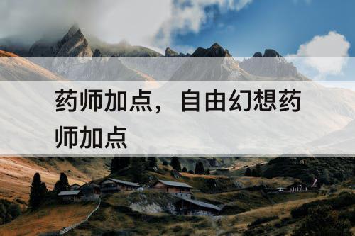 药师加点，自由幻想药师加点