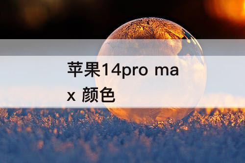 苹果14pro max 颜色