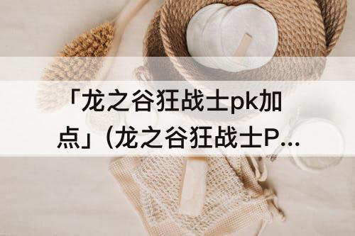 「龙之谷狂战士pk加点」(龙之谷狂战士PK加点图解)