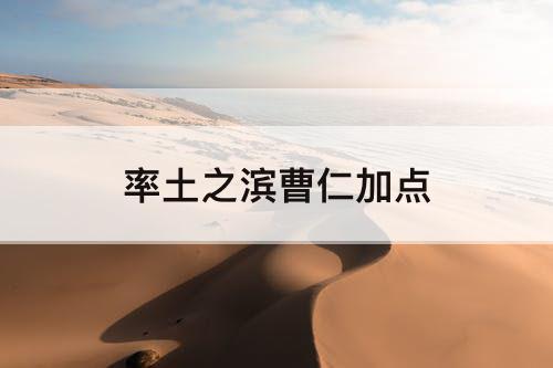 率土之滨曹仁加点