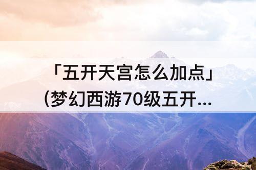 「五开天宫怎么加点」(梦幻西游70级五开天宫怎么加点)