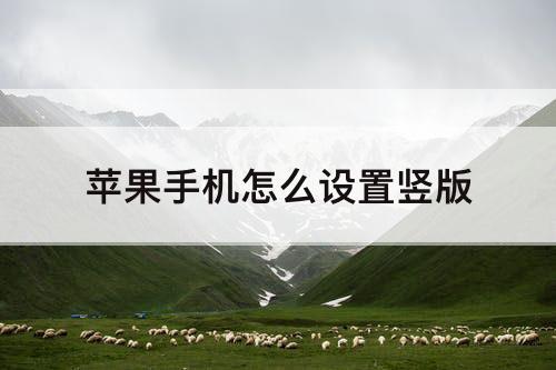 苹果手机怎么设置竖版