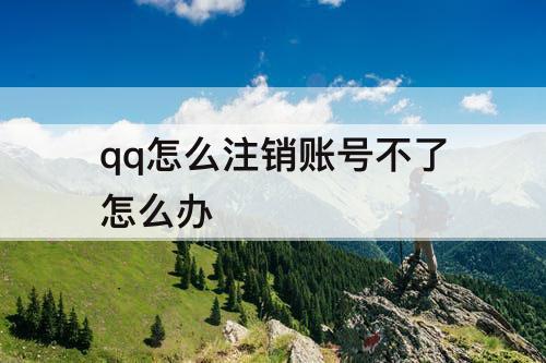 qq怎么注销账号不了怎么办