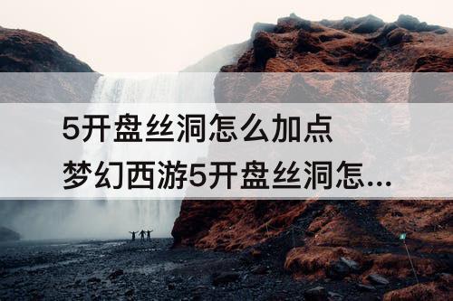5开盘丝洞怎么加点 梦幻西游5开盘丝洞怎么加点