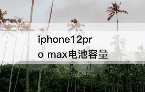 iphone12pro max电池容量