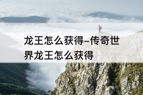 龙王怎么获得-传奇世界龙王怎么获得