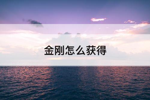 金刚怎么获得