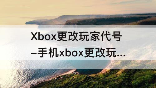 Xbox更改玩家代号-手机xbox更改玩家代号发生错误