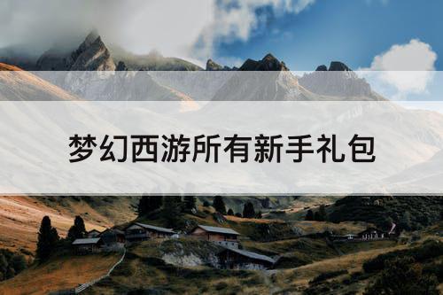 梦幻西游所有新手礼包