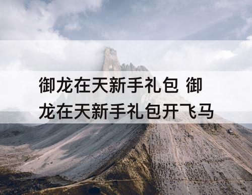 御龙在天新手礼包 御龙在天新手礼包开飞马