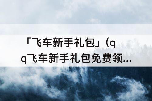 「飞车新手礼包」(qq飞车新手礼包免费领取)