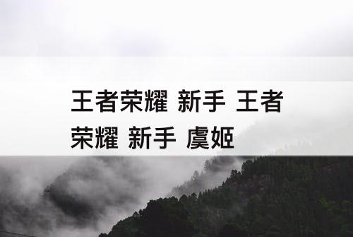 王者荣耀 新手 王者荣耀 新手 虞姬