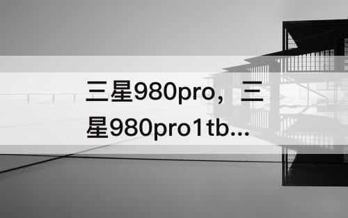 三星980pro，三星980pro1tbpci-e4.0 m.2