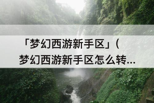 「梦幻西游新手区」(梦幻西游新手区怎么转区)