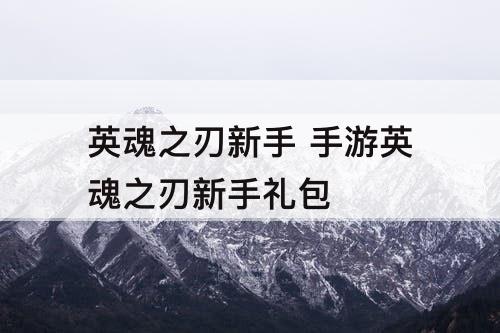 英魂之刃新手 手游英魂之刃新手礼包