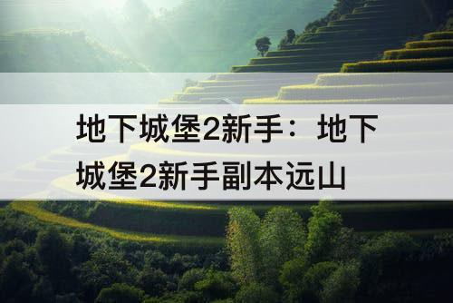 地下城堡2新手：地下城堡2新手副本远山