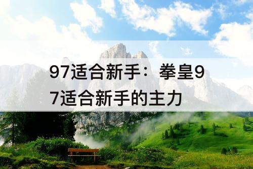97适合新手：拳皇97适合新手的主力