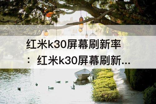 红米k30屏幕刷新率：红米k30屏幕刷新率怎么调到桌面