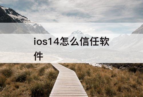 ios14怎么信任软件