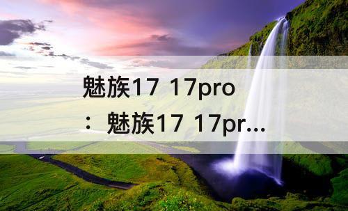 魅族17 17pro：魅族17 17pro拍照差距