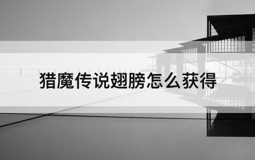 猎魔传说翅膀怎么获得