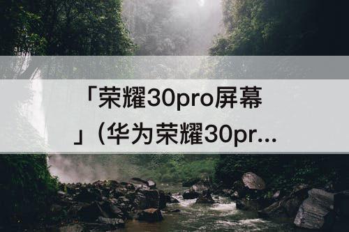 「荣耀30pro屏幕」(华为荣耀30pro屏幕刷新率)