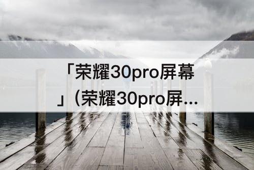 「荣耀30pro屏幕」(荣耀30pro屏幕乱跳是怎么回事)