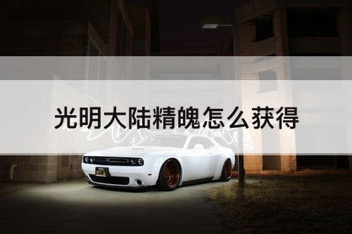 光明大陆精魄怎么获得