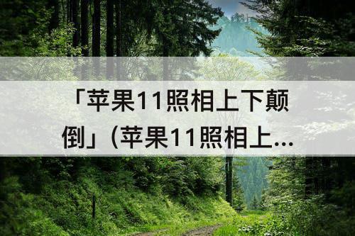 「苹果11照相上下颠倒」(苹果11照相上下颠倒怎么办)